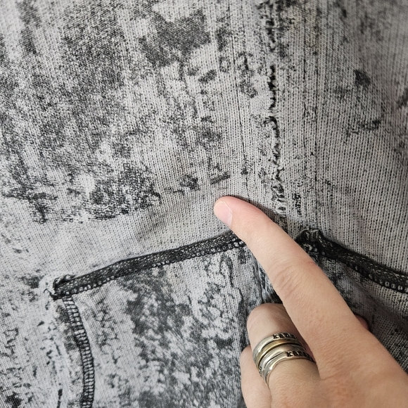 Affliction Men's XL Reversible  Black Gray Orange Edgy Zip-Up Jacket Cross Skull - Picture 4 of 13